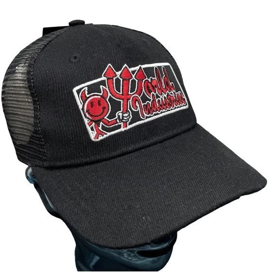 World Industries Boys Black Curved Bill Snapback Cap, Original, New With Tags
