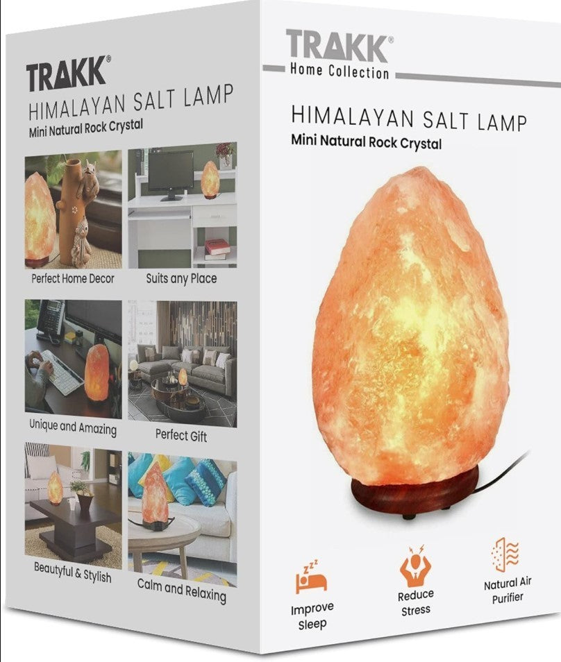TRAKK Himalayan Salt Lamp All Natural Crystal Salt Rock Night Light USB Power