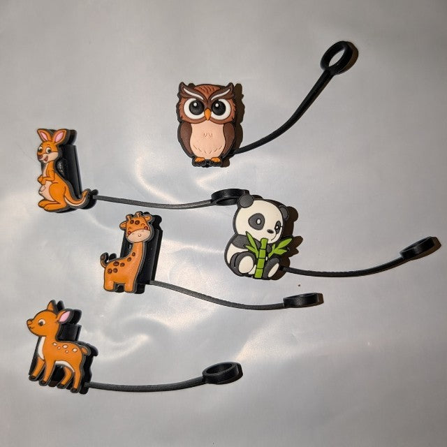 Straw toppers, Animal Series Many styles. Take a look! Something for everyone!