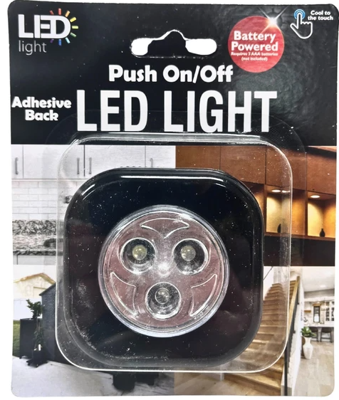 Battery Operated LED Puck Lights, Push On/Off, Closet and Under Cabinet Lights