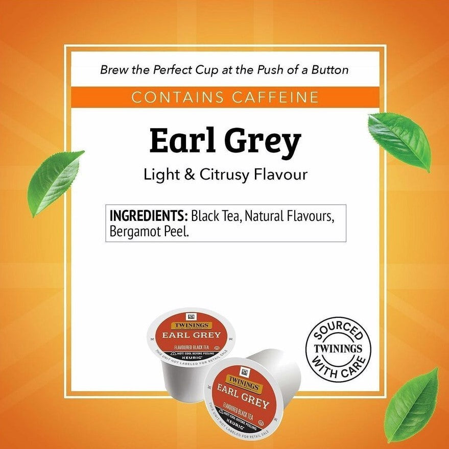 Twinings Earl Grey Tea, Keurig K-Cup Pods, 24/Box