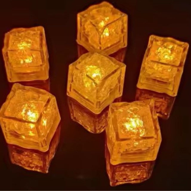 Water Activated LED Ice Cube for Cocktails Drinks and Parties Multicolor 12 Pack