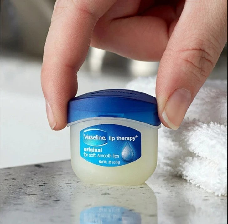 Vaseline Lip Therapy 4 Pack Original Mini For Dry, Chapped Lips, Blue Cap
