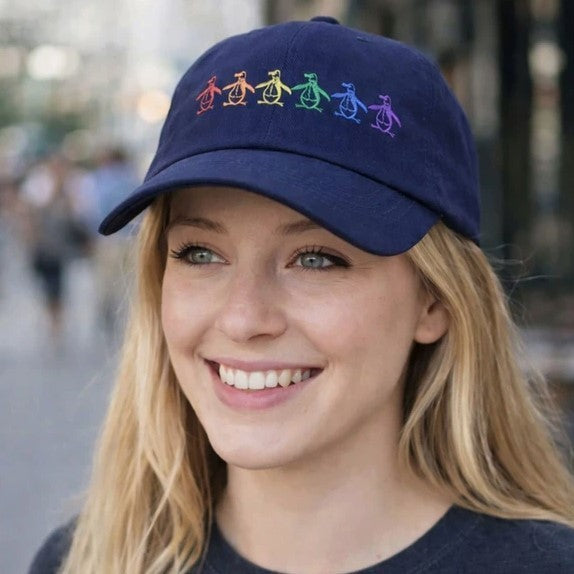 Original Penguin Baseball Cap with Rainbow Logo, New With Tags, OSFM