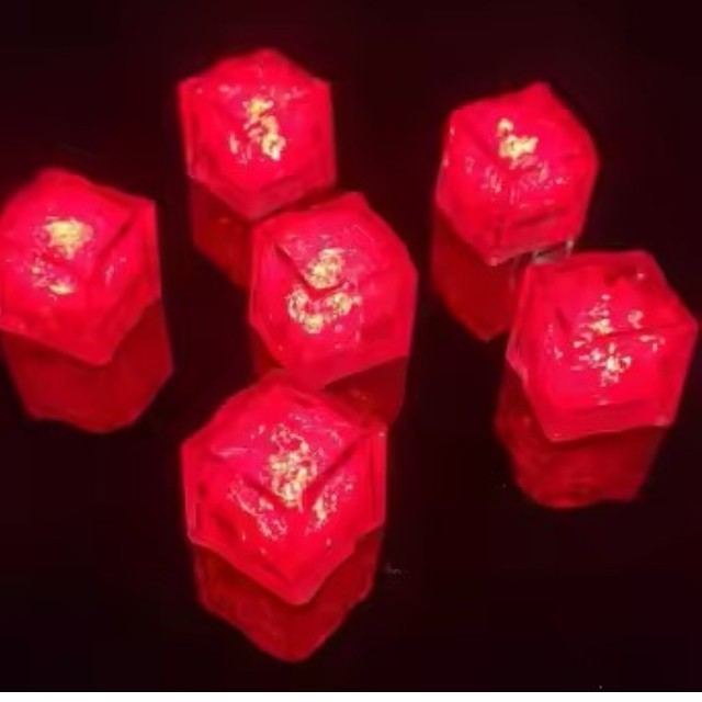 Water Activated LED Ice Cube for Cocktails Drinks and Parties Multicolor 12 Pack