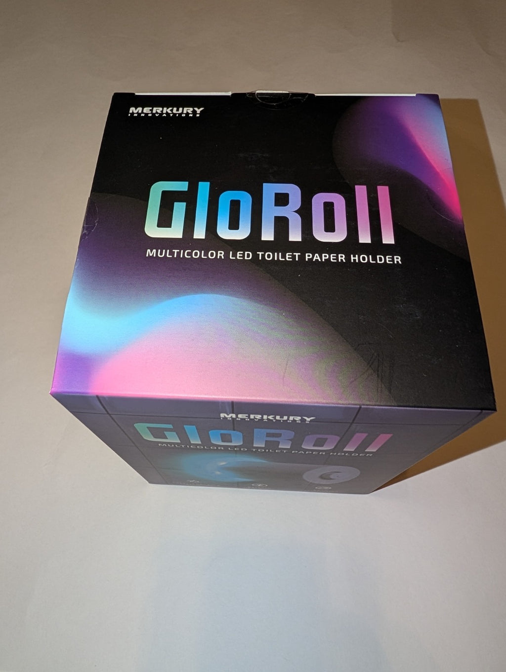 GloRoll LED Toilet Paper Holder RGB NEW Merkury Innovations