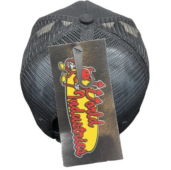 World Industries Boys Black Curved Bill Snapback Cap, Original, New With Tags