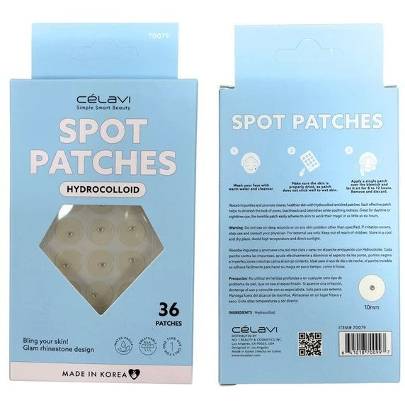 Celavi 36 Piece Rhinestone Hydrocolloid Acne Spot Treatment Patches