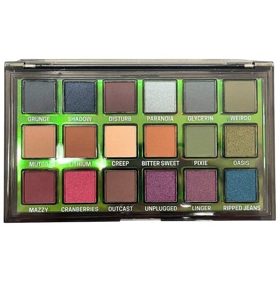 City Color Cosmetics Grunge 18 Shade Eyeshadow Palette with Mirror
