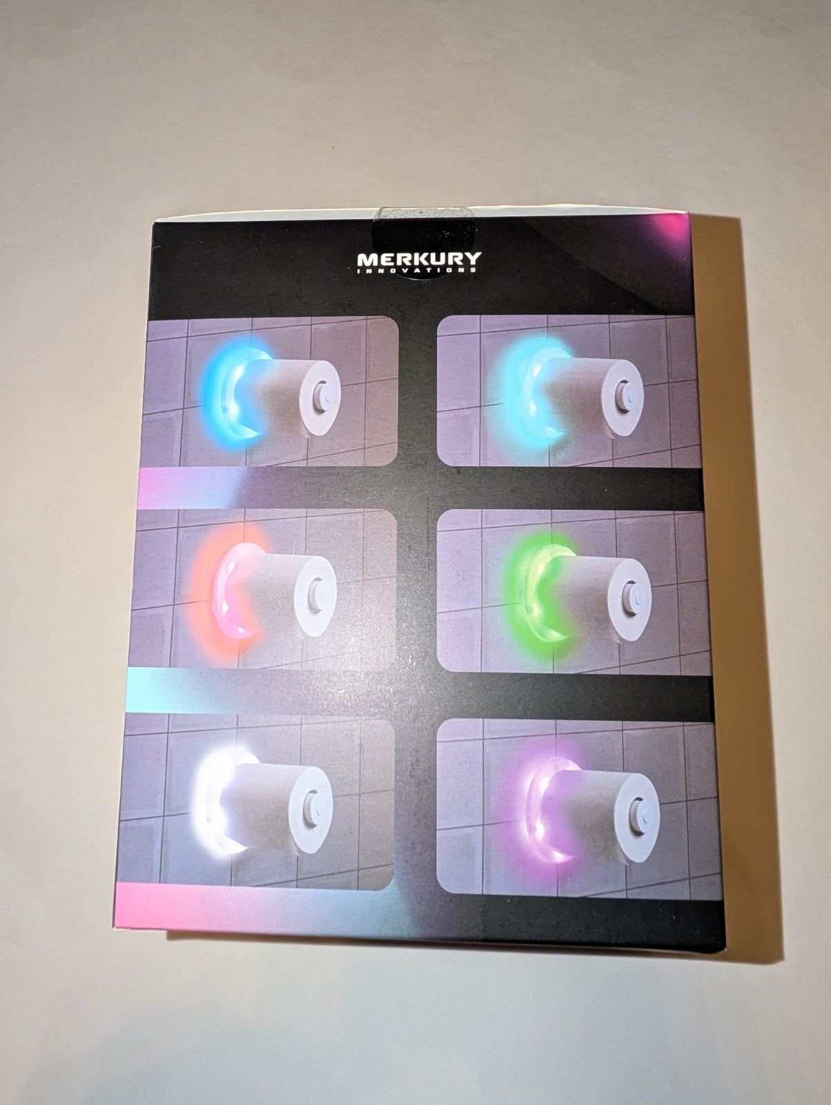 GloRoll LED Toilet Paper Holder RGB NEW Merkury Innovations