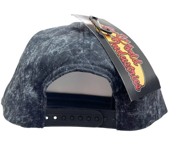 World Industries Black Washed Look Snapback Cap, Original,  New With Tags